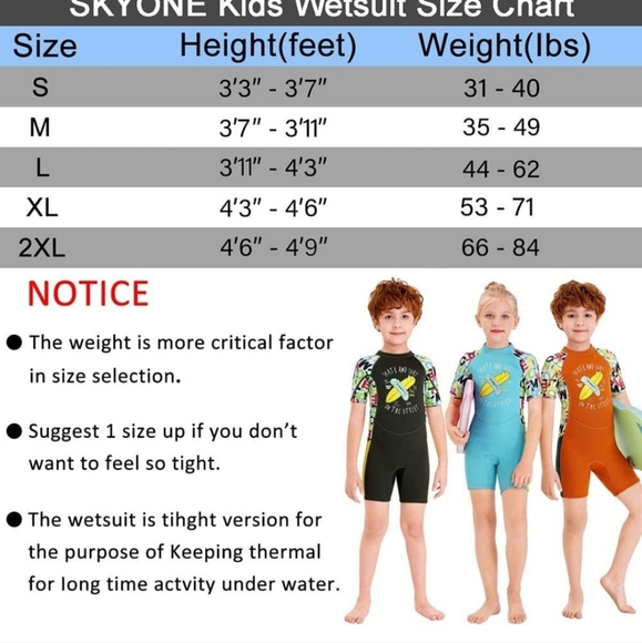 NWOT Dive & Sail Kids Wetsuit  Thermal Neoprene One Piece Short Sleeves XL - Picture 13 of 13
